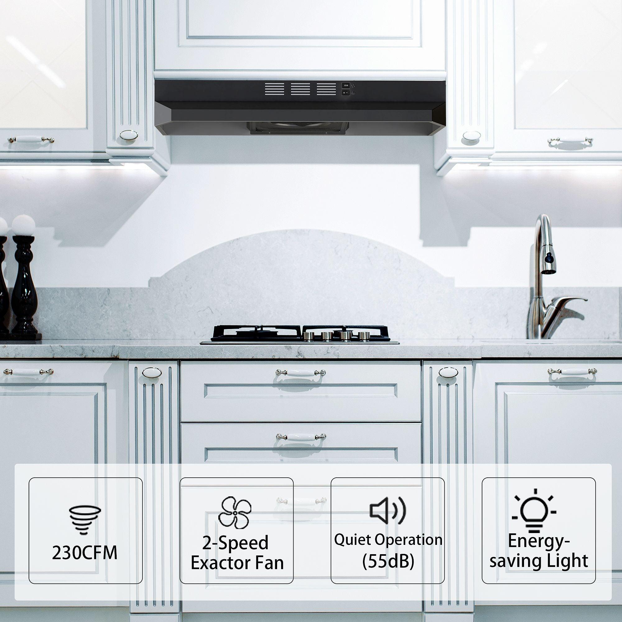 Under-Cabinet Range Hood black