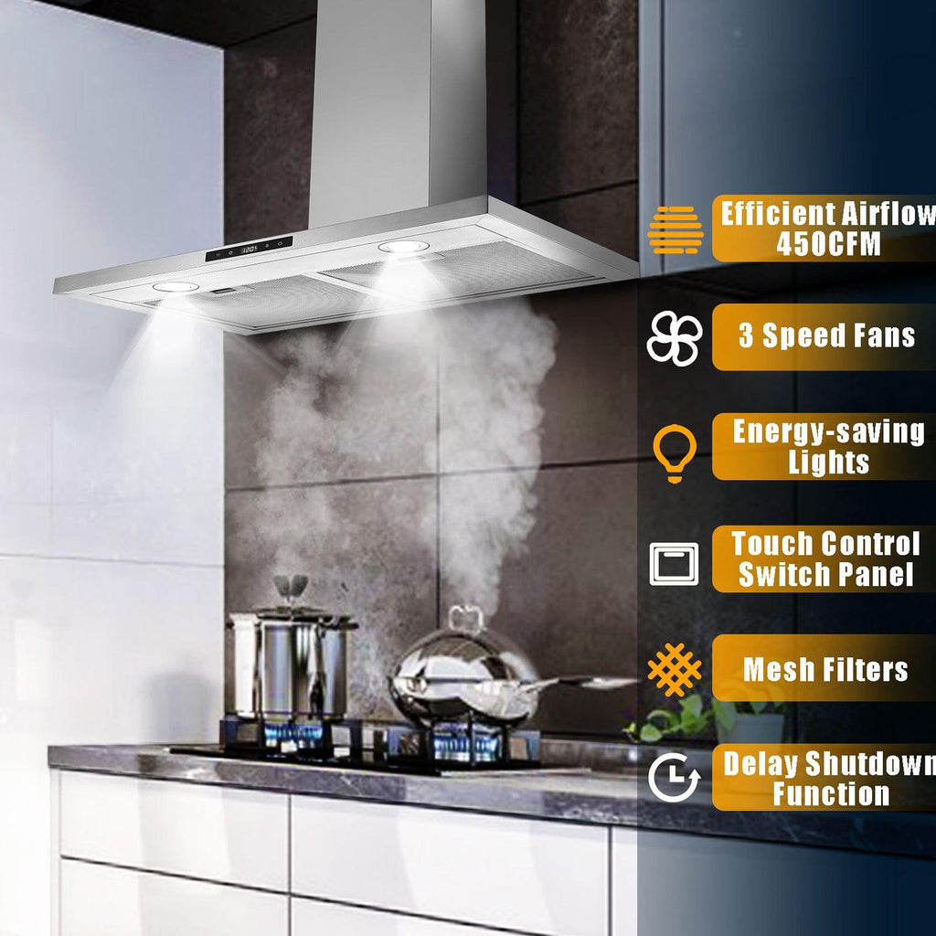 30-Inch Wall-Mount Range Hood installed